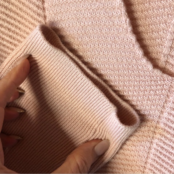 Calvin Klein Jeans Shell pink tunic length cotton ribbed sweater v neck XL - Picture 4 of 10